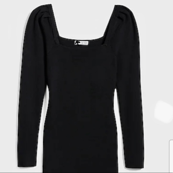 XS Express X Negin Mirsalehi Black Knit Midi Dress - Picture 2 of 6